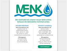 Tablet Screenshot of menk-umwelttechnik.de